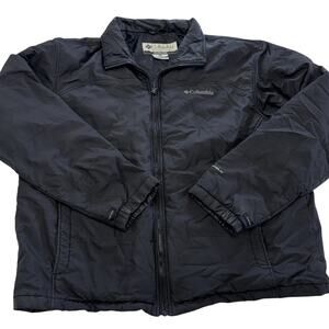 Columbia Jacket Mens XL Black Interchange Full Zip Insulated Outdoor Coat WM7066